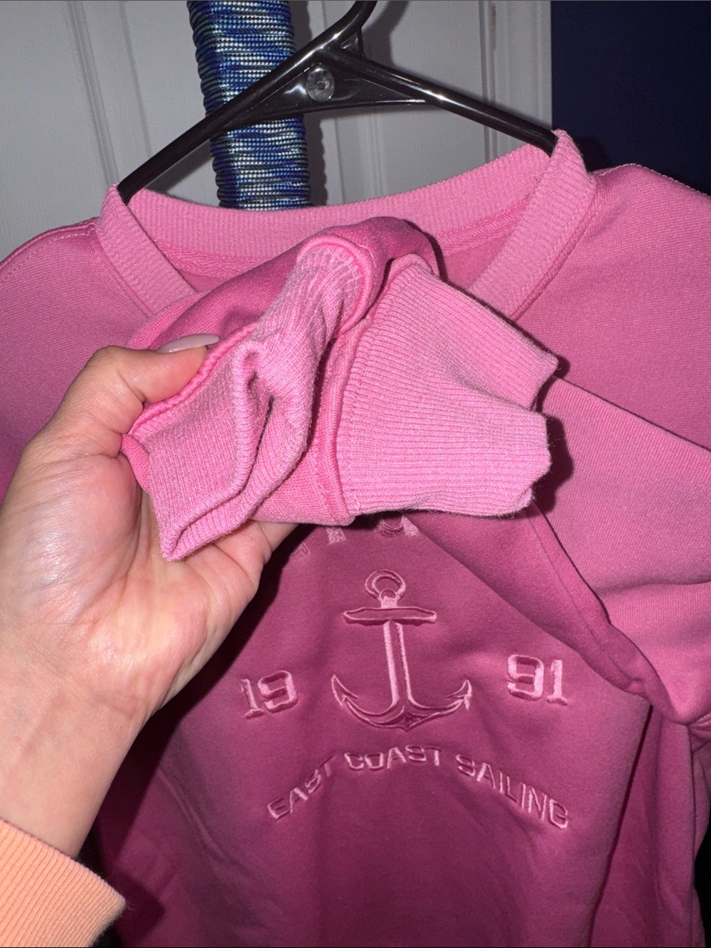 NWT Girls Nantucket Pink Nautical Sweatshirt | Anchor Graphic - Picture 10 of 14